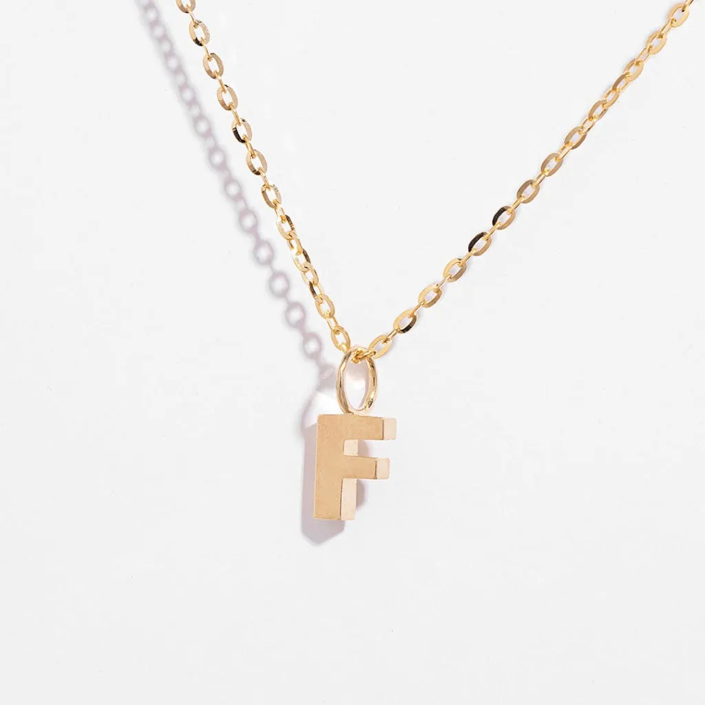 - F - Necklace | 9ct Gold