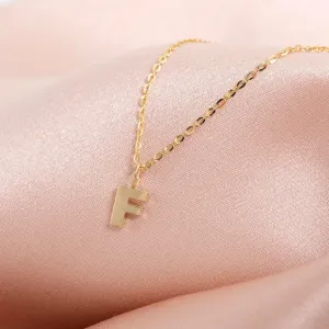 - F - Necklace | 9ct Gold