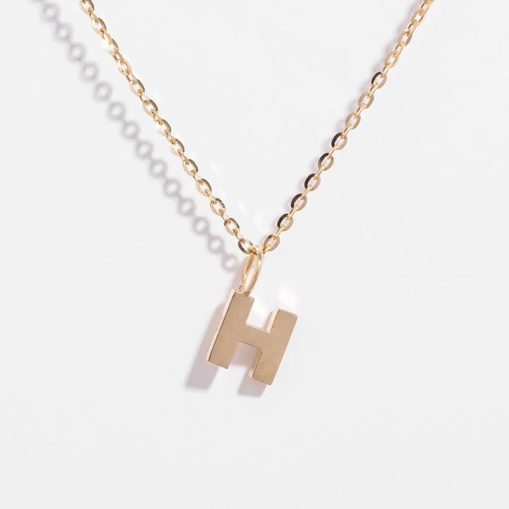 - H - Necklace | 9ct Gold
