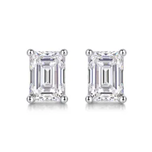 أقراط مويسانيتي فضيةsilver moissanite earrings