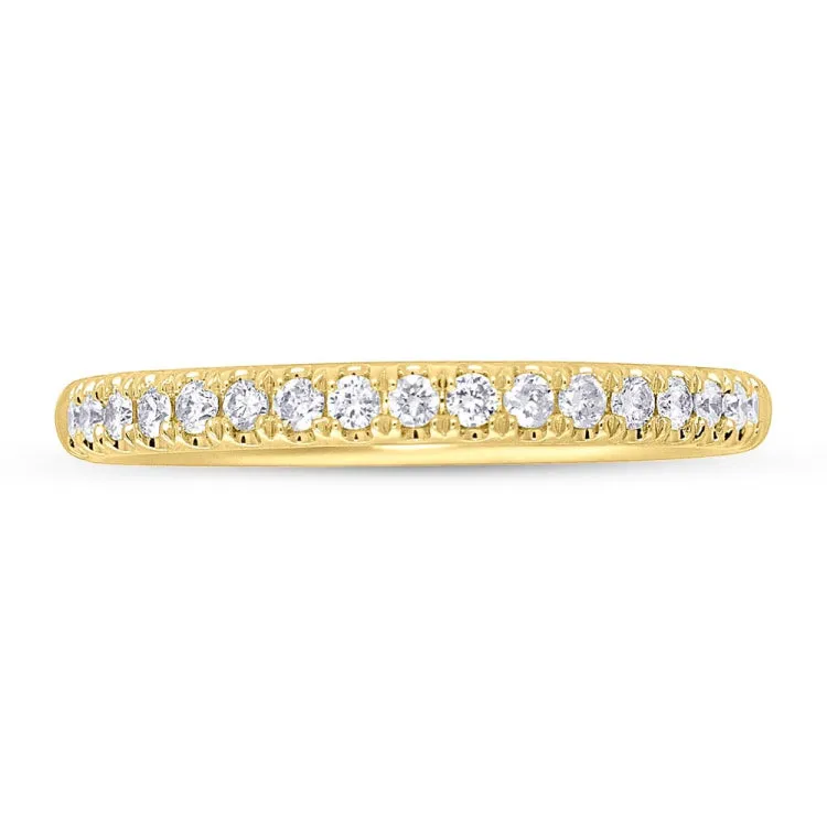 0.25ct 14k Yellow Gold Diamond Lady's Band Size 6