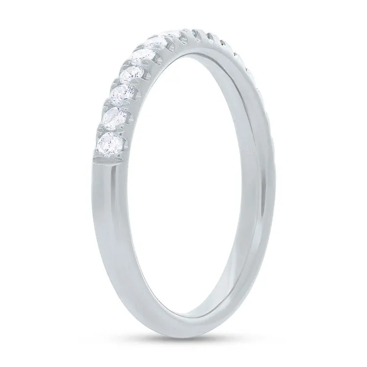 0.55ct 14k White Gold Diamond Lady's Band Size 7.5