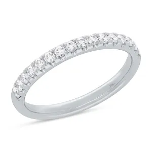 0.55ct 14k White Gold Diamond Lady's Band Size 7.5