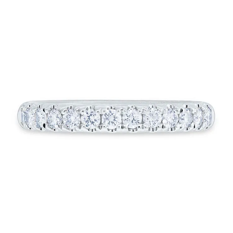0.55ct 14k White Gold Diamond Lady's Band Size 7.5