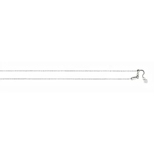 0.85mm Adjustable Box Chain 14K White Gold, 16 to 22 Inch Length