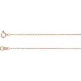 10K Rose Gold 1mm 18in Rolo Chain | Stuller