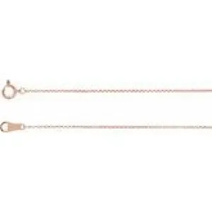 10K Rose Gold 1mm 18in Rolo Chain | Stuller