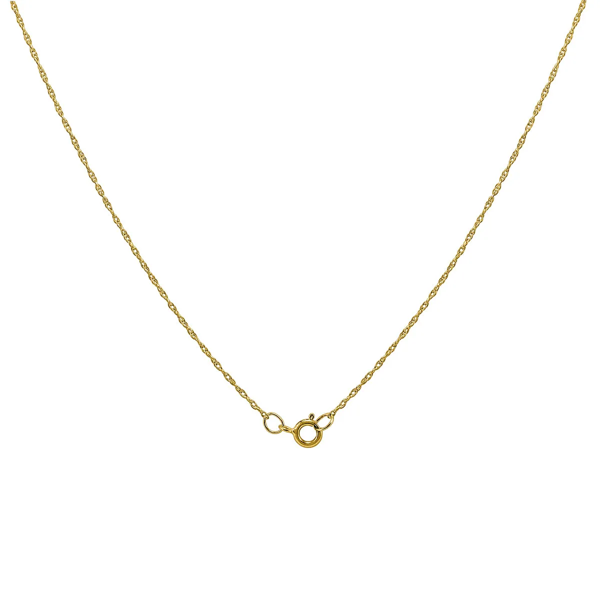 10K Yellow Gold 16" Rope Chain With Spring Ring Clasp