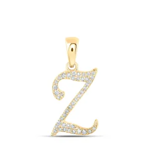 10kt Yellow Gold Diamond Z Initial Pendant - A Luxurious Symbol of Personalized Elegance