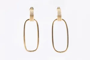 14k Yellow Gold Dangle Huggie Earrings (2.73g.)