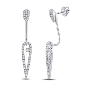 14kt White Gold Sparkling Diamond Fashion Earrings - Radiant Glamour