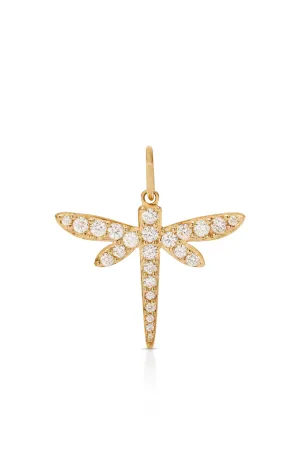 14KY Diamond Dragonfly Charm