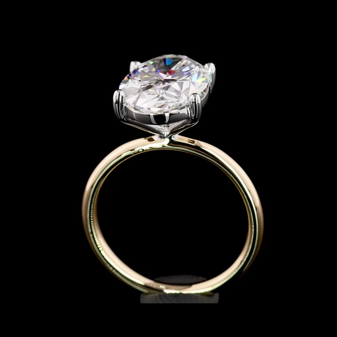 1.60 Carat Oval Lab Diamond Solitaire Ring
