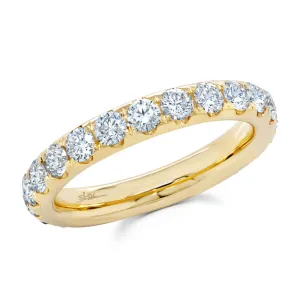 1.84CT 14K Y/G DIAMOND ETERNITY BAND SZ 4.5