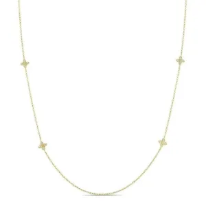 18K Yellow Gold Love By The Yard Diamond Flower Station Necklace 7773549AY3610