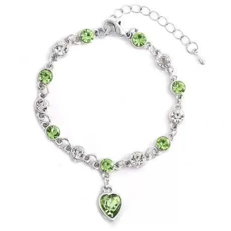 2021 High Quality Fashion Heart Bracelets For Women Blue Sapphire Tanzanite Chain Bracelet Trendy Wedding Gift Fine Jewelry