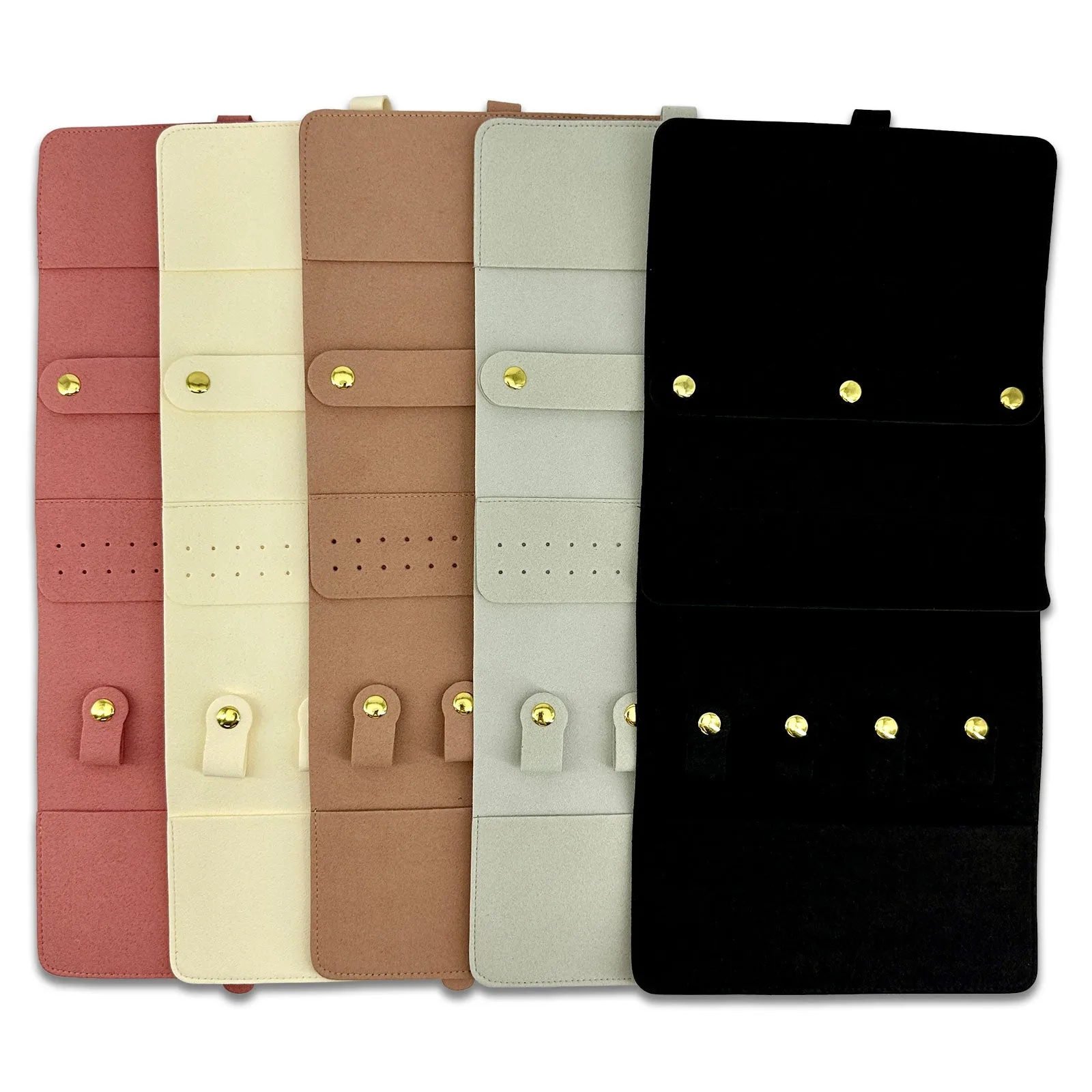 7" x 15" Microfiber Combination Storage Jewelry Roll