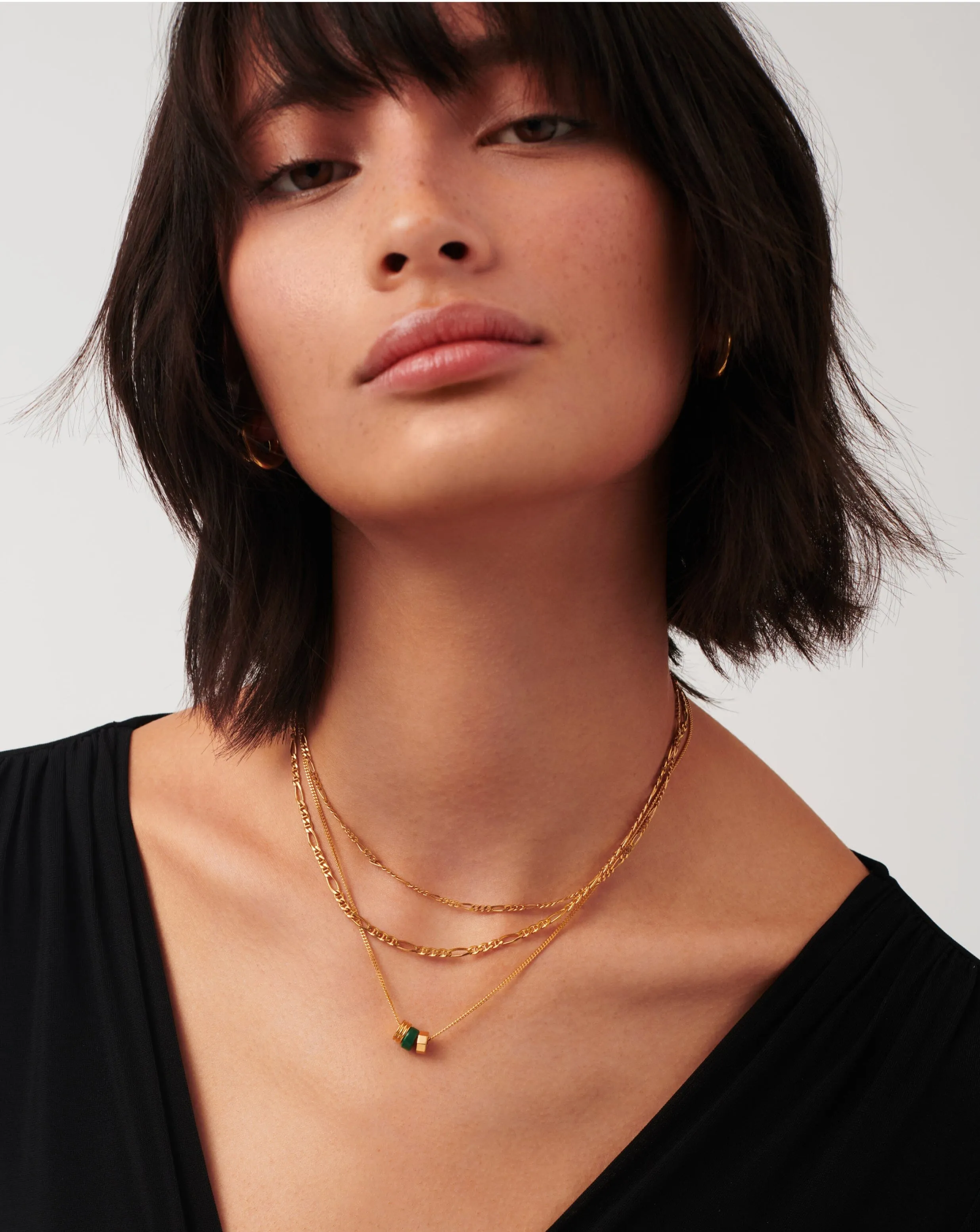 Abacus Beaded Floating Charm Necklace | 18ct Recycled Gold Vermeil on Recycled Sterling Silver