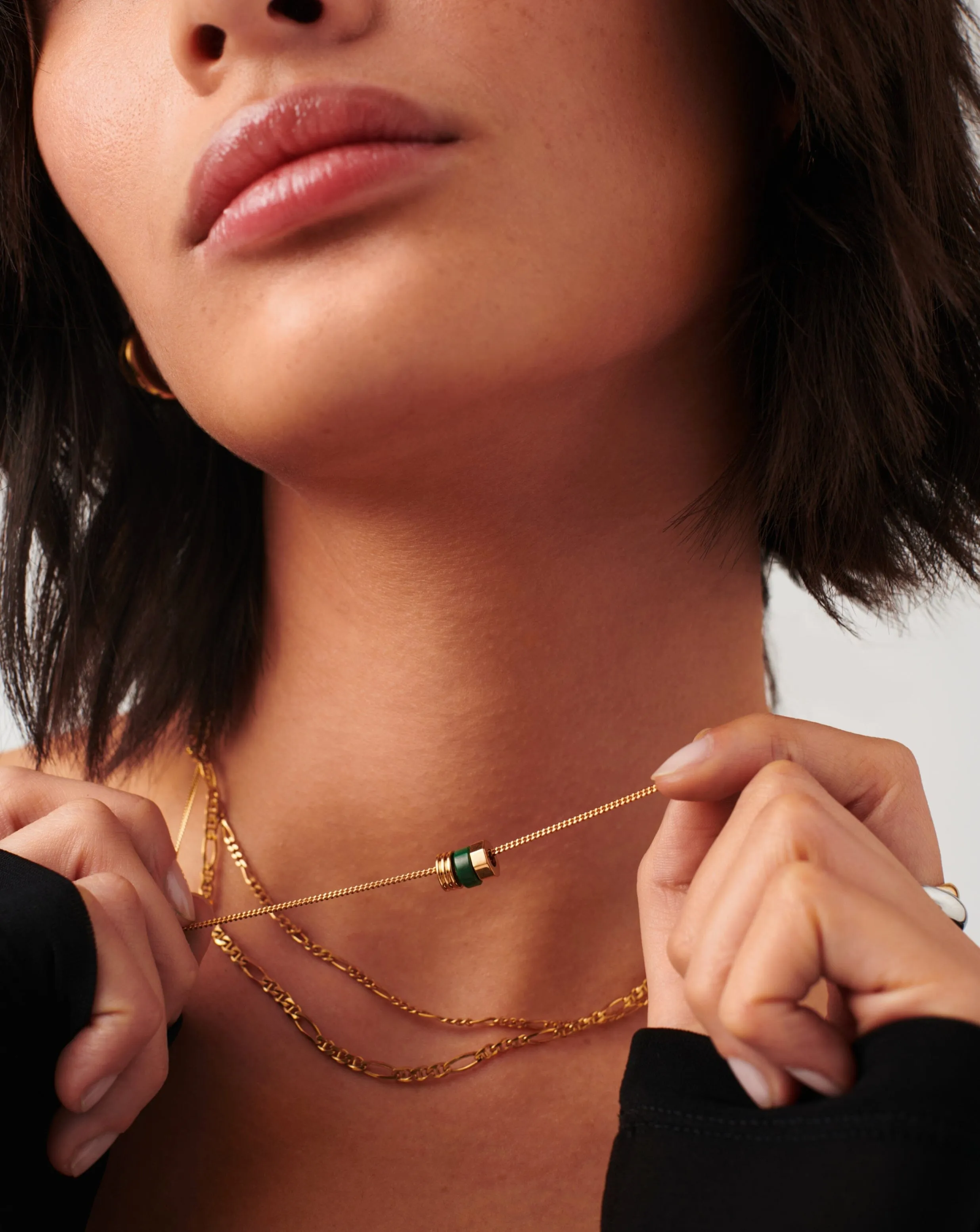 Abacus Beaded Floating Charm Necklace | 18ct Recycled Gold Vermeil on Recycled Sterling Silver