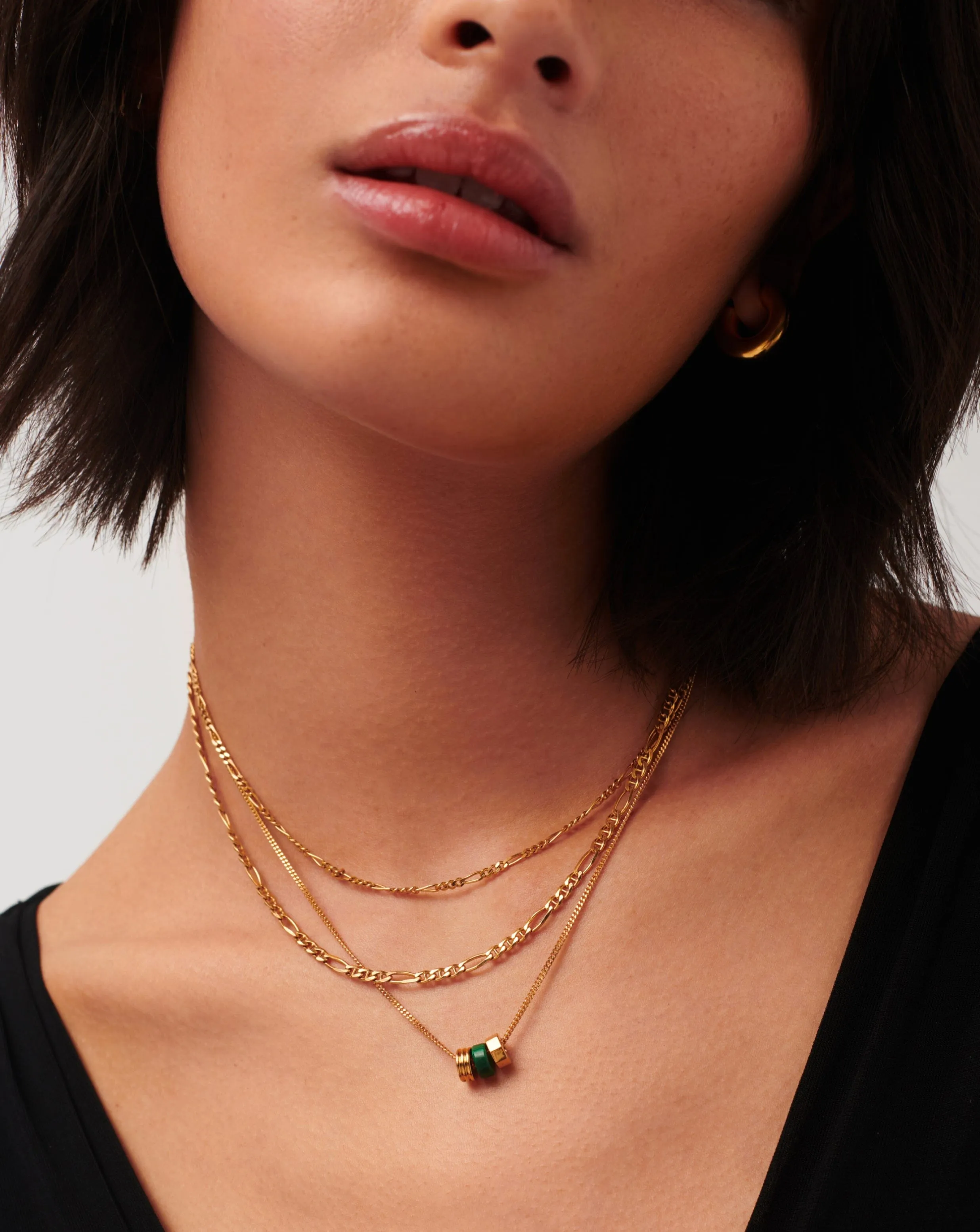 Abacus Beaded Floating Charm Necklace | 18ct Recycled Gold Vermeil on Recycled Sterling Silver