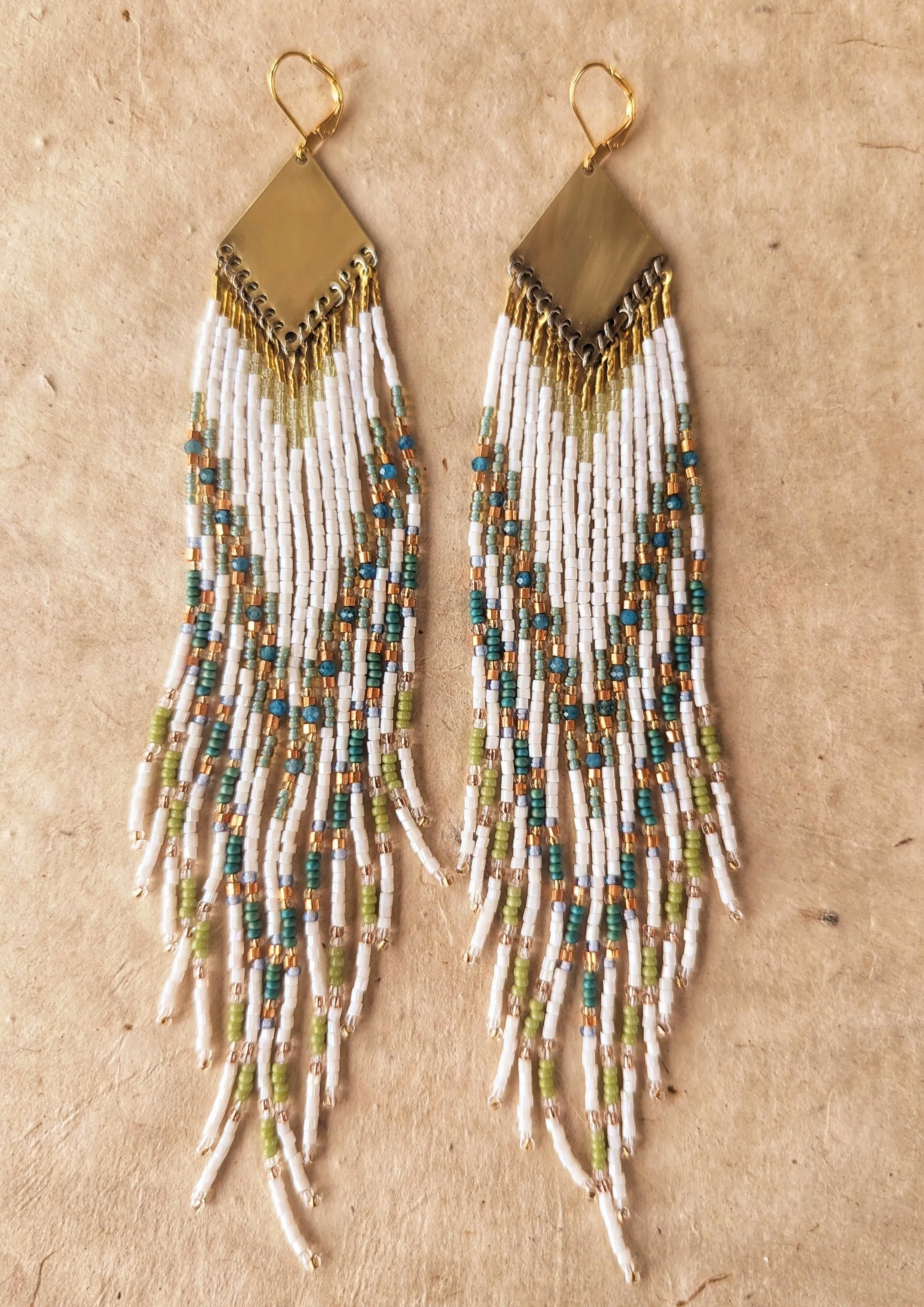 Amy Green Apatite Seed Bead Earrings