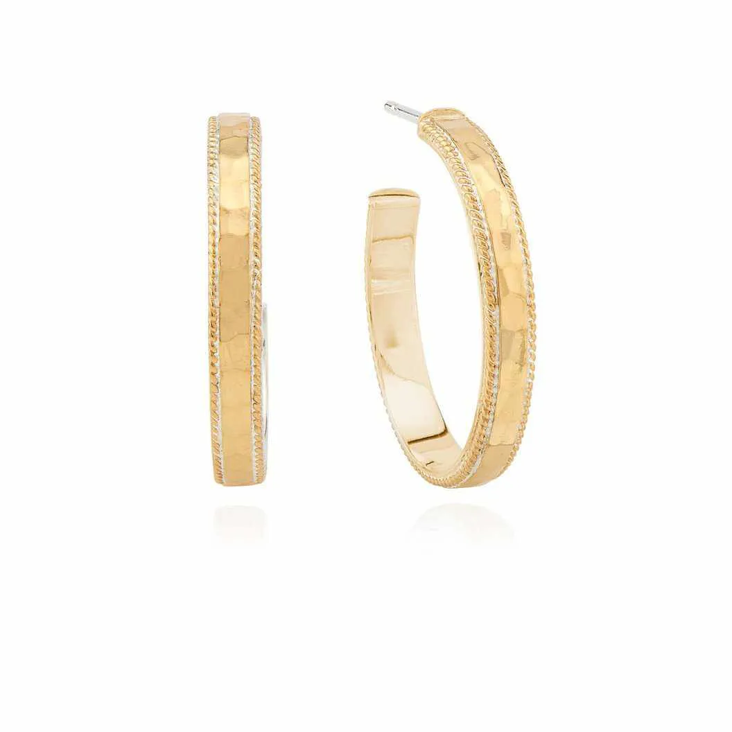 Anna Beck Small Hammered Hoop Earrings - Gold