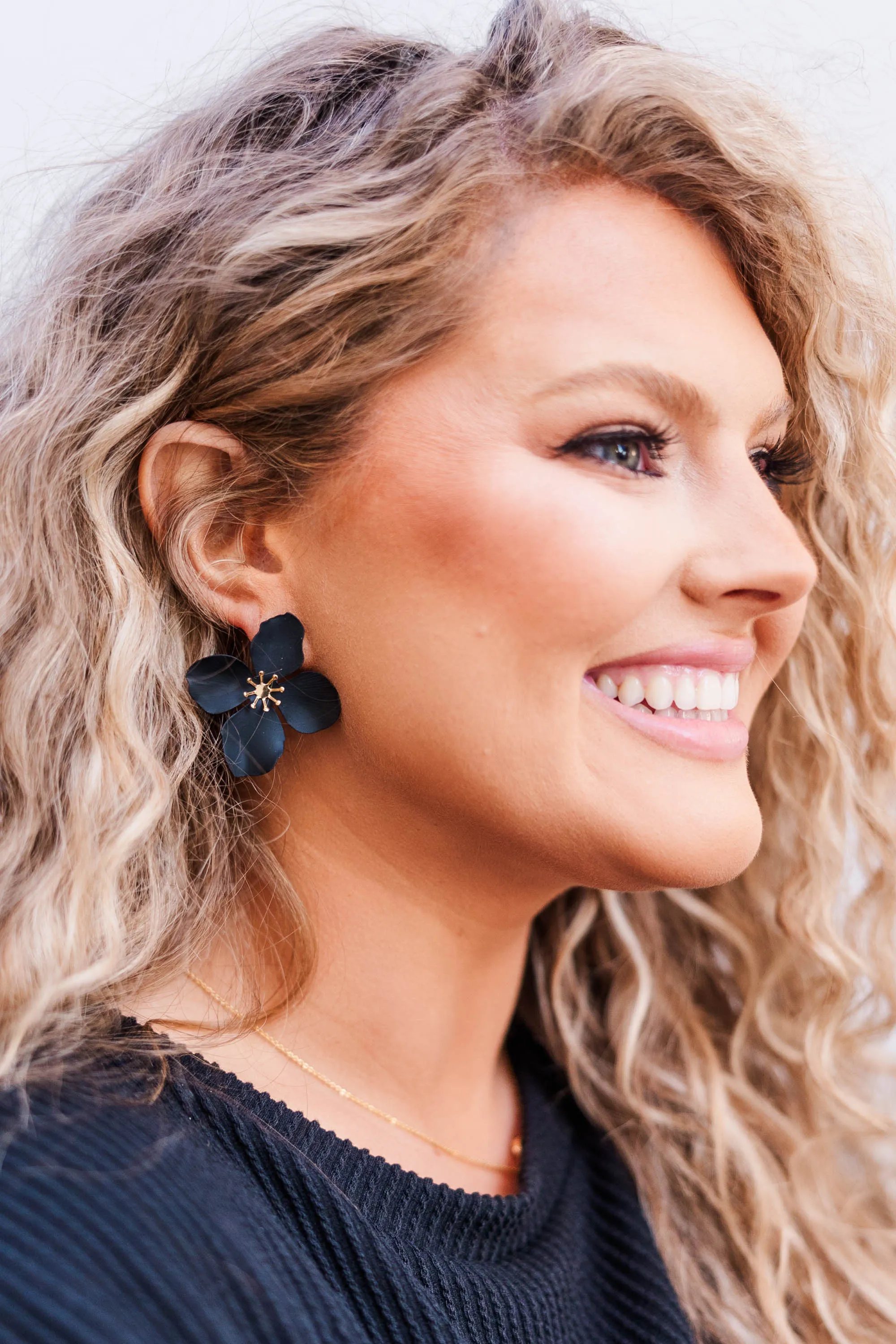 As Good As Can Be Earrings, Black-Gold