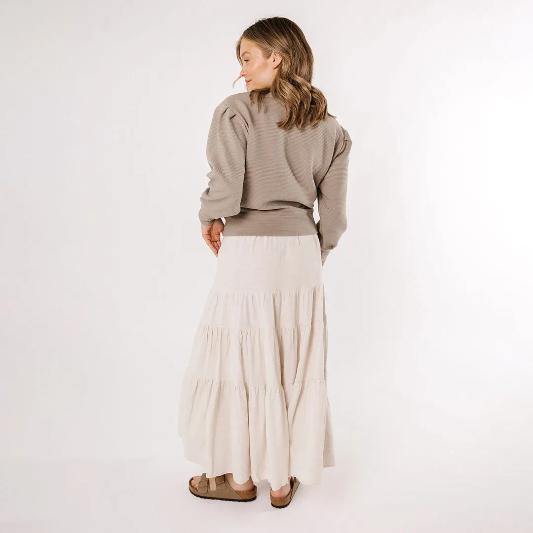 Atlas Ribbed Sweater, Chestnut