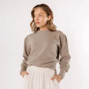 Atlas Ribbed Sweater, Chestnut