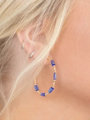 Beaded Classic Hoop Earrings