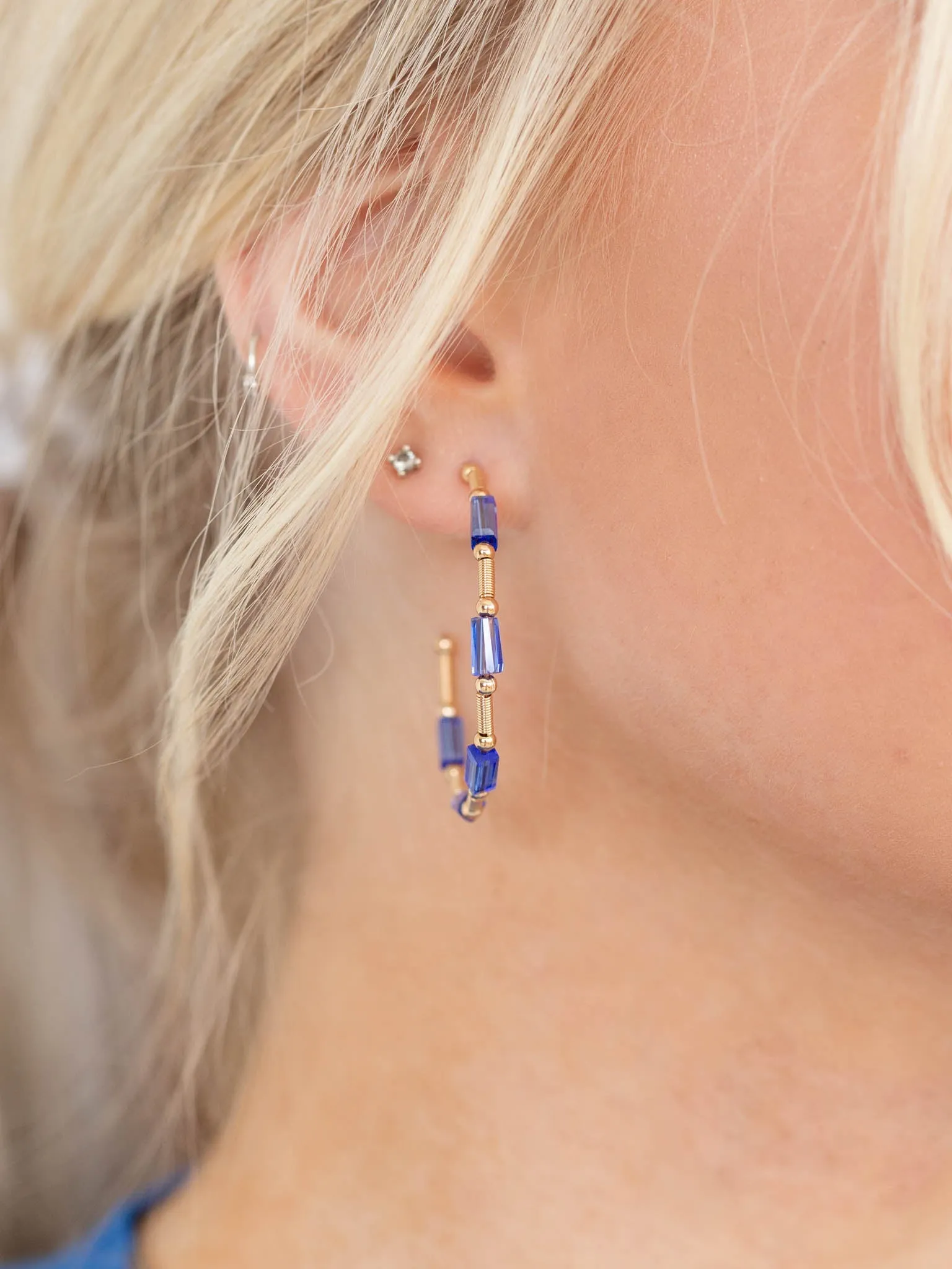 Beaded Classic Hoop Earrings