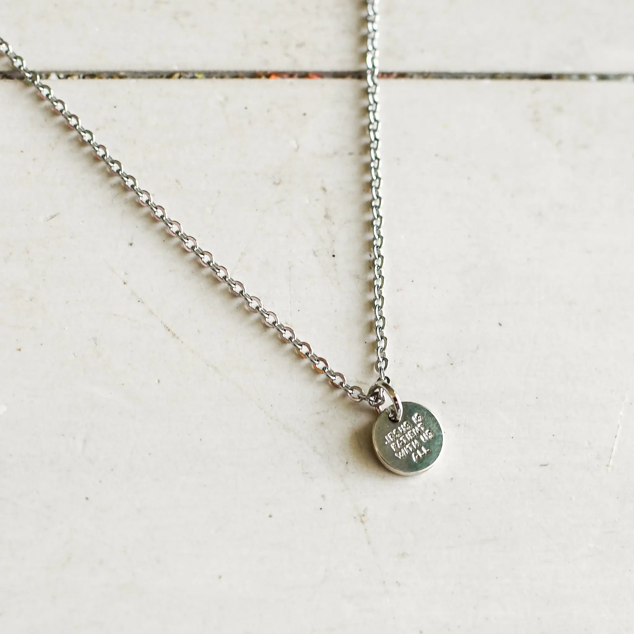 Begin Again Silver Christian Charm Necklace