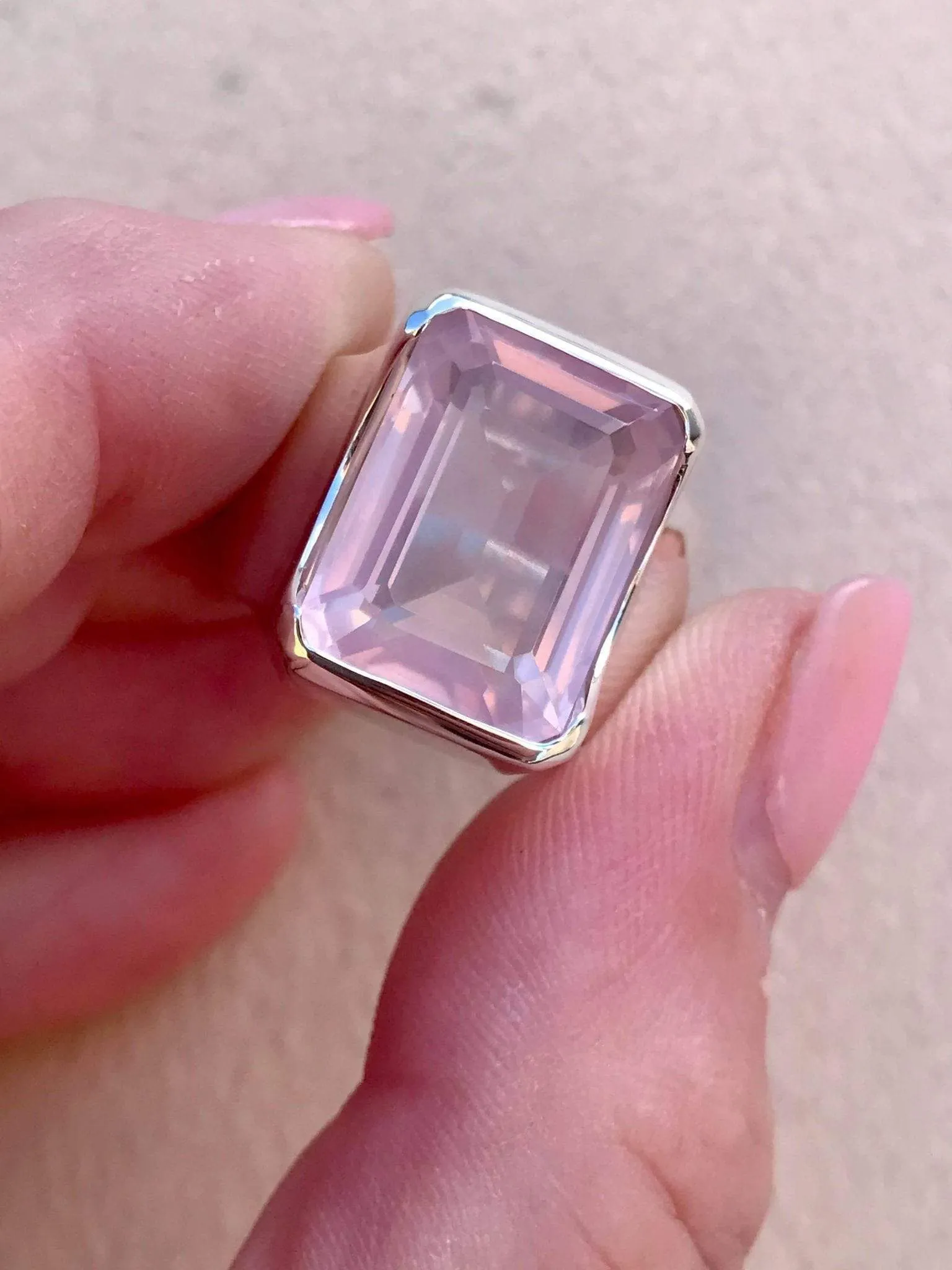Bold Rose Quartz Ring