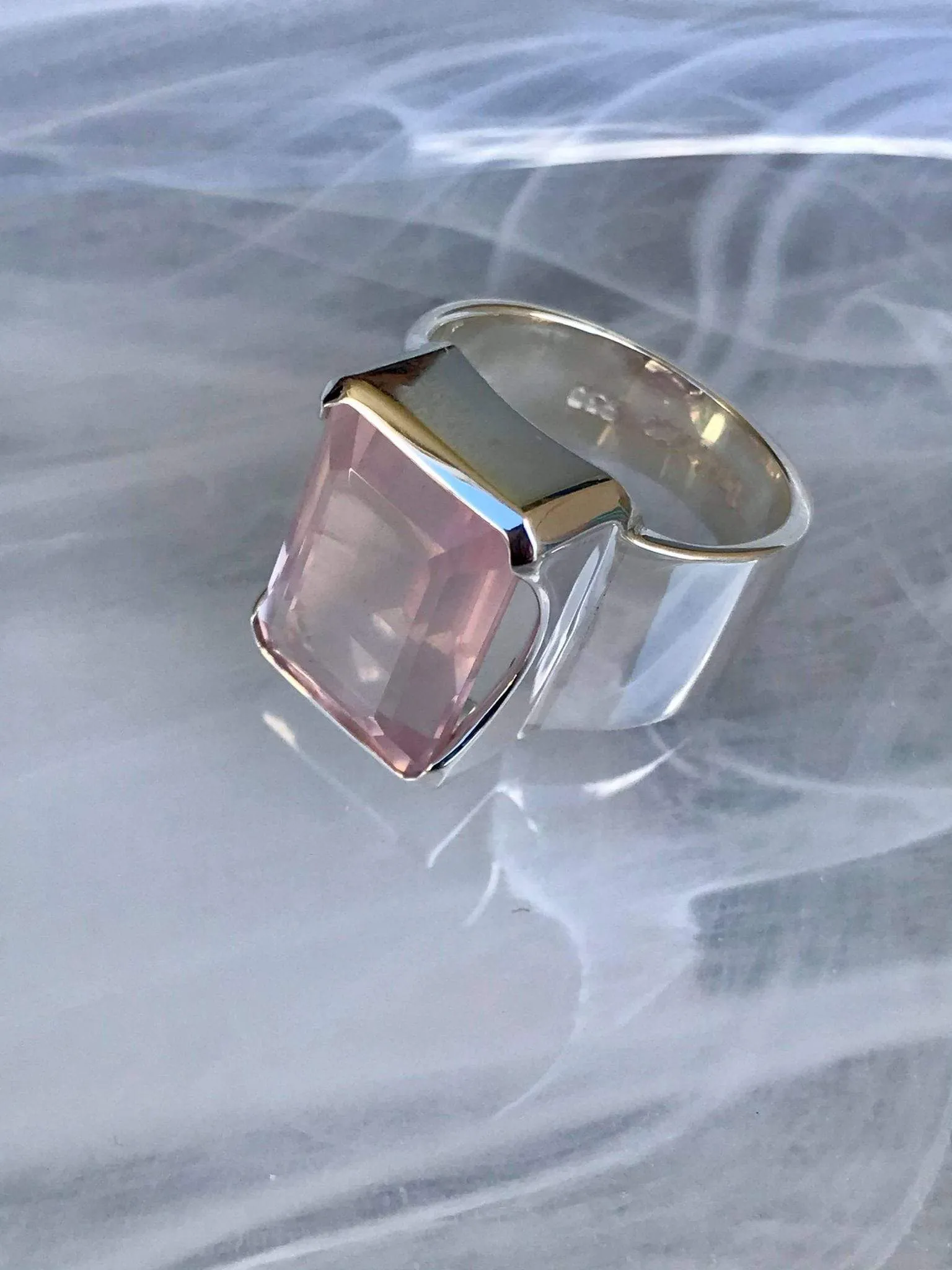 Bold Rose Quartz Ring