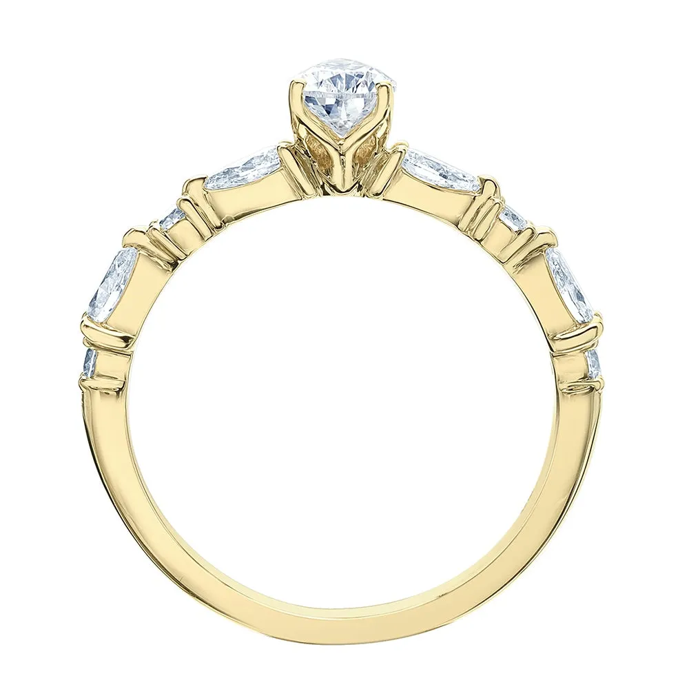 Canadian Pear-Shaped Diamond Engagement Ring