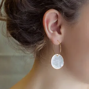 Capiz Shell Circle Earrings