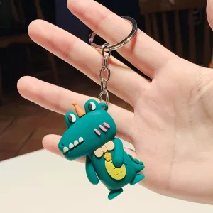 Cartoon Crocodile Keychain with Soft Glue Gift for Him