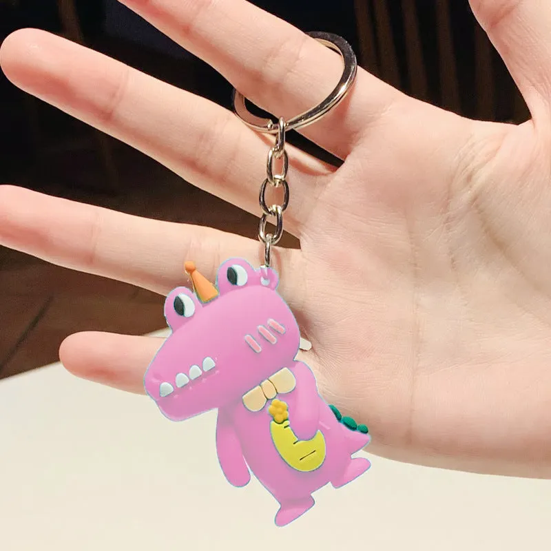 Cartoon Crocodile Keychain with Soft Glue Gift for Him