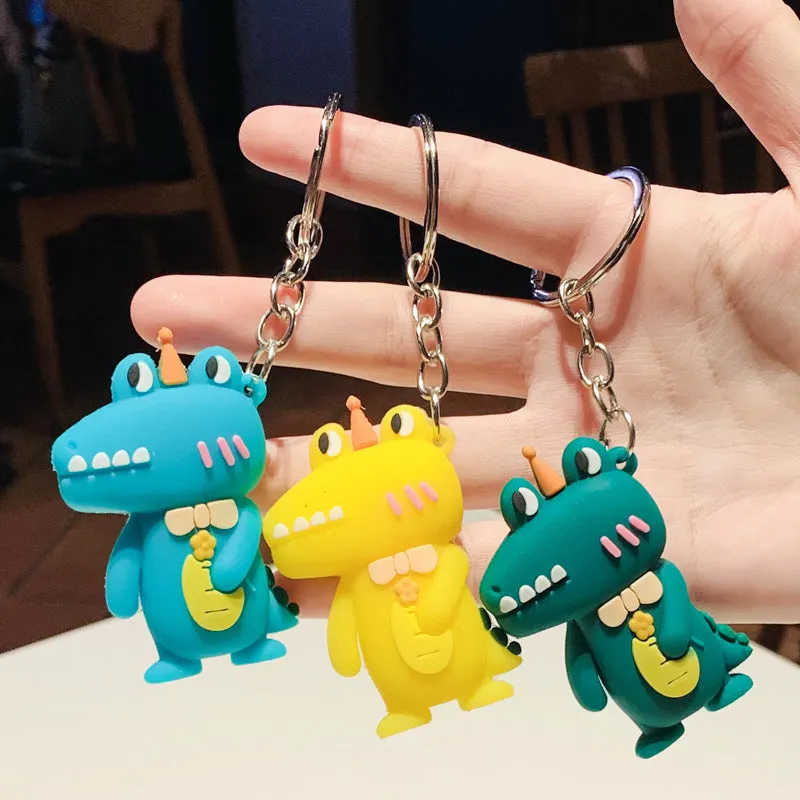 Cartoon Crocodile Keychain with Soft Glue Gift for Him