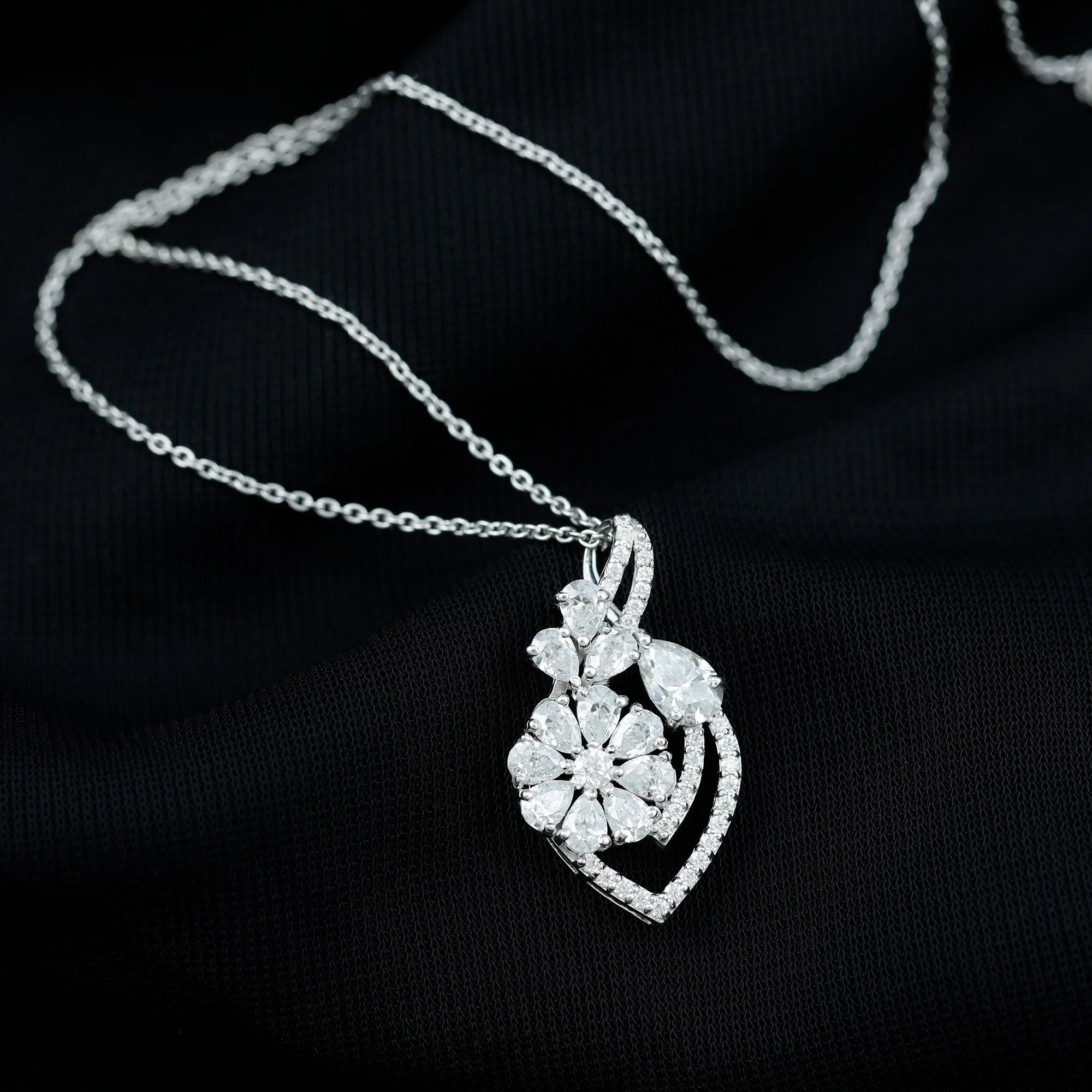 Certified Moissanite Cocktail Infinity Pendant