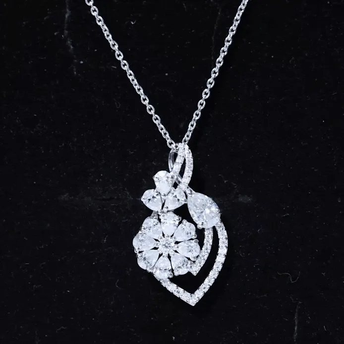 Certified Moissanite Cocktail Infinity Pendant