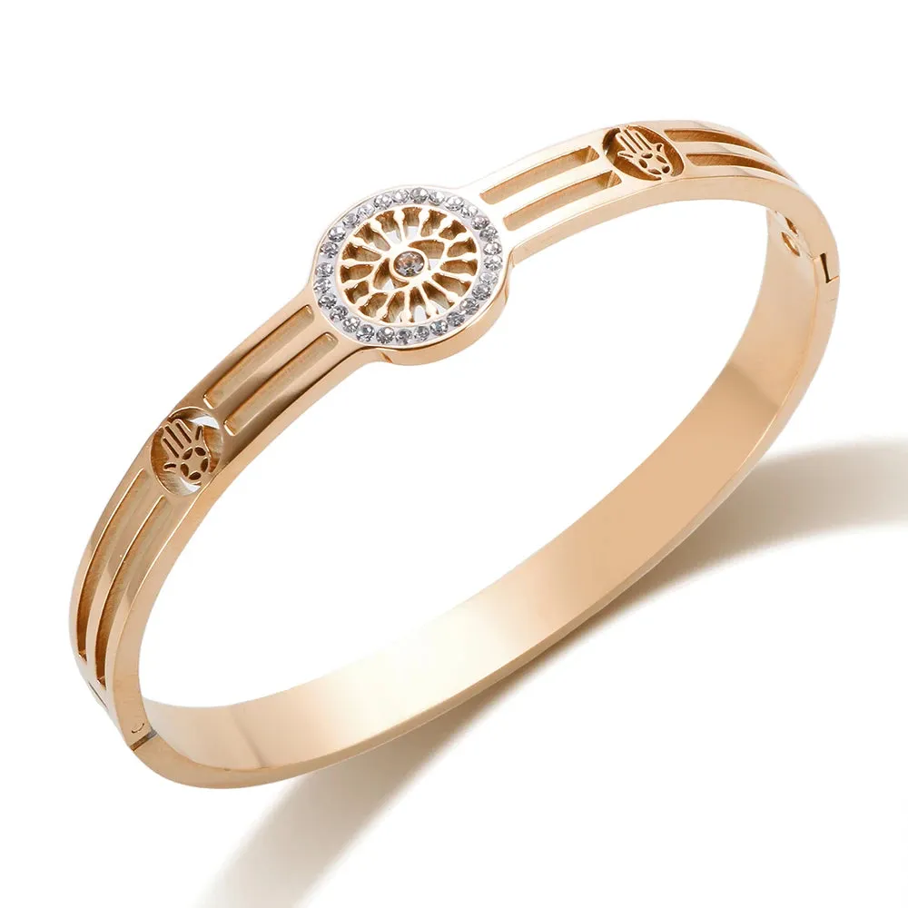 Classic Palm Bangle Bracelets Unique Eyes Zircon Bangles Jewelry Gifts