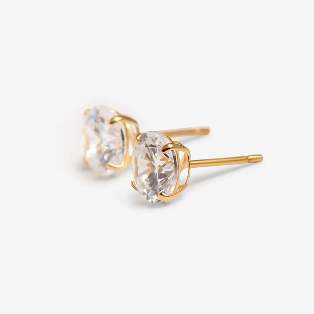 Classic Sparkle - 4mm Earrings | 9ct Gold