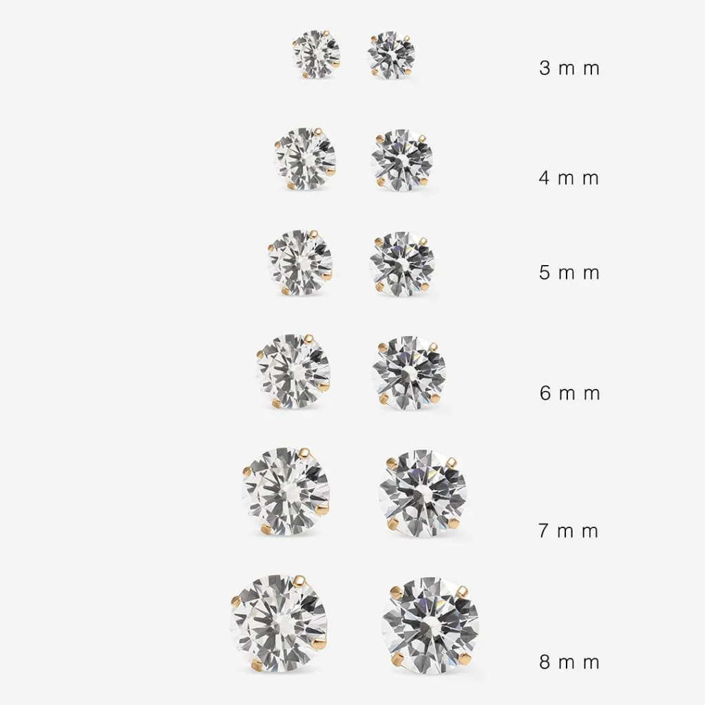 Classic Sparkle - 4mm Earrings | 9ct Gold