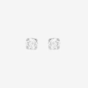 Classic Sparkle - 4mm Earrings | 9ct White Gold