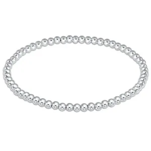 classic sterling 3mm bead bracelet
