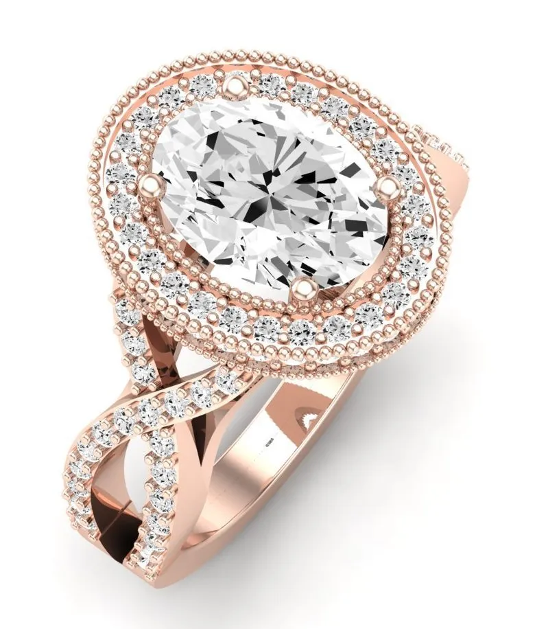 Clover - GIA Natural Oval Diamond Engagement Ring