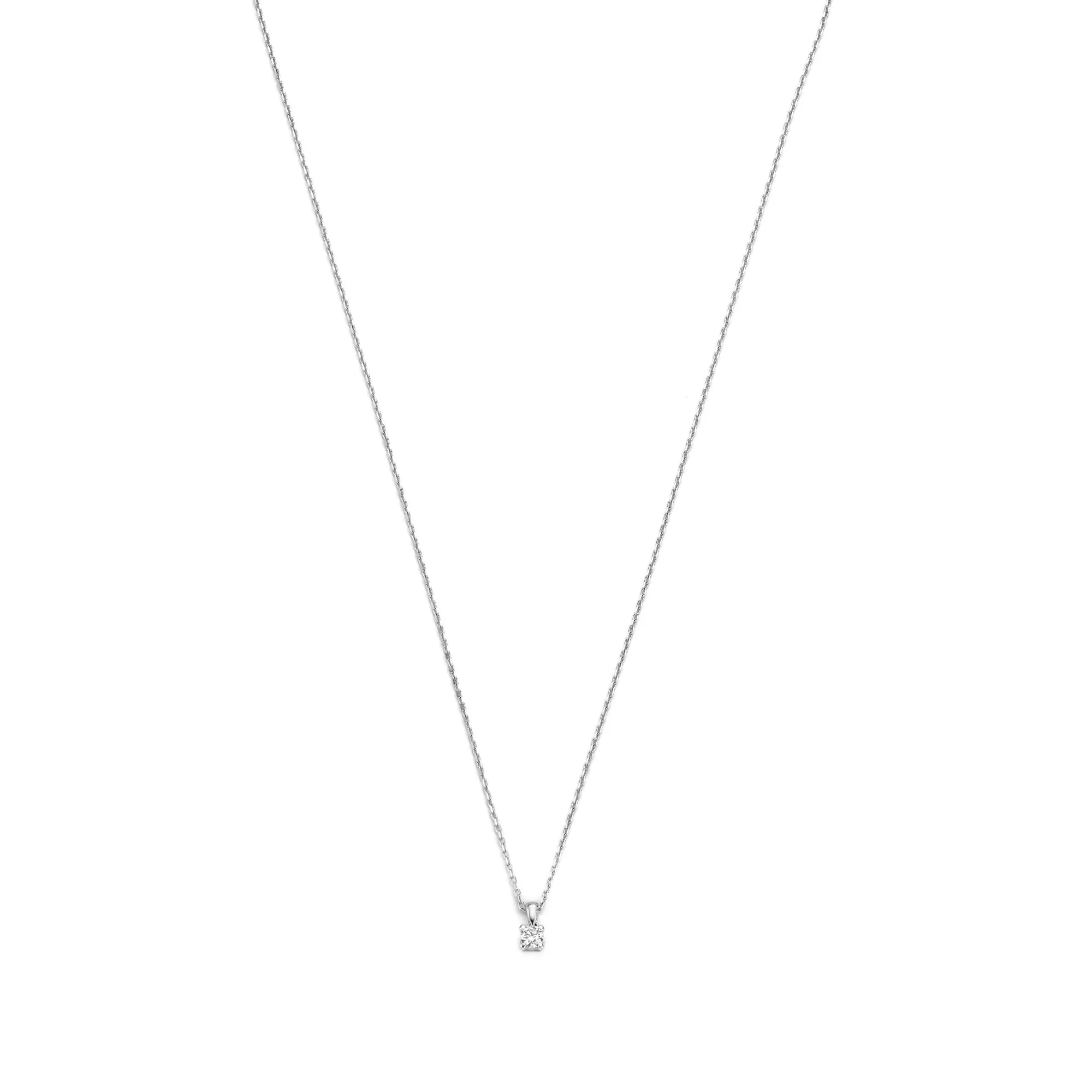 De la Paix Christine 14 karat white gold necklace with diamond 0.10 carat