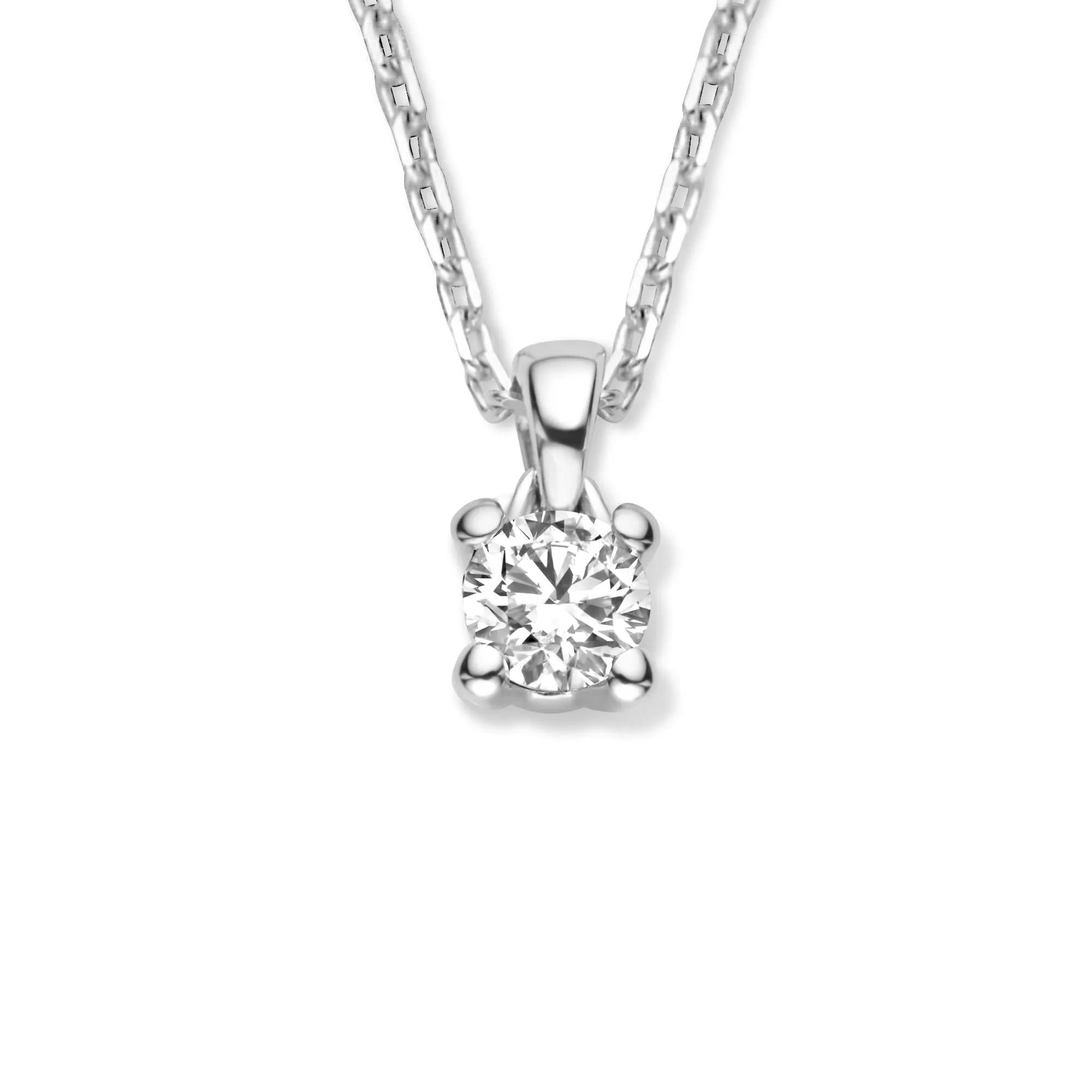 De la Paix Christine 14 karat white gold necklace with diamond 0.10 carat