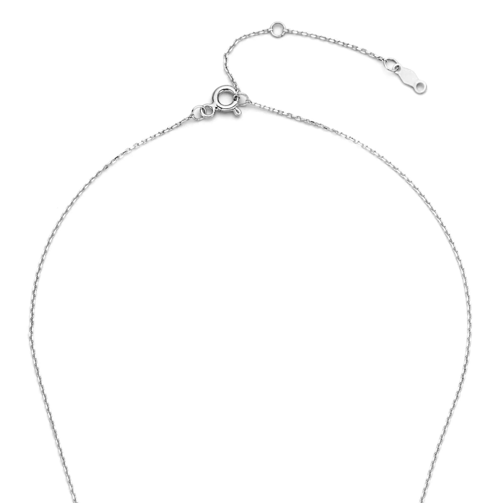 De la Paix Christine 14 karat white gold necklace with diamond 0.10 carat